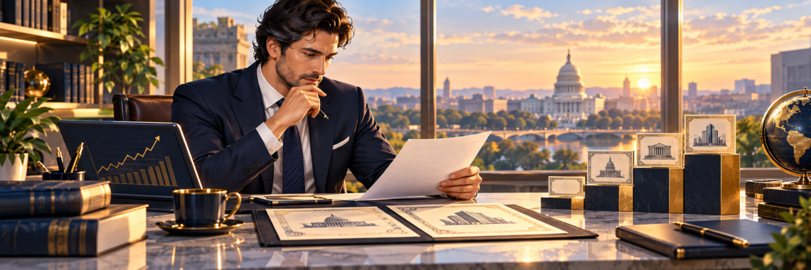 Investor analyzing bonds, yields and fixed-income investment options